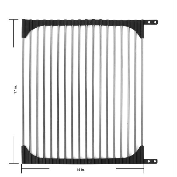 Auto Drive Roll-Up Dish Dry Rack Black 17” Camper Van RV Travel Kitchen Portable - Picture 4 of 6